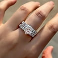 thumbnail image 3 of VOLALO Hers Wedding Ring Sets Proposal Engagement Rings Women 925 Sterling Silver Cubic Zirconia Rings, 3 of 6