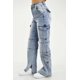 thumbnail image 2 of Jeans cargo Wide Leg Balam /Juvenil, 6404 (Medio) azul 5, 2 of 6
