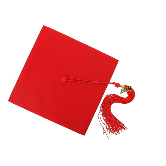 PAMINGONO Graduation Caps 1 Pc Square Red Woven Fabric for College Graduation Hat