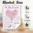 thumbnail image 6 of Best Cousin Gifts, Cousins Gifts for Women, Best Birthday Gifts for Cousin Female, Cousins Gift Throw Blanket 50x60in, Cousin Birthday Gift for Women, Christmas Cousin Gifts, Best Cousin Ever, 6 of 6