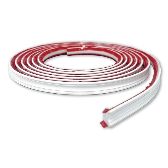 FloorPops White Flexible Trim Peel and Stick Moulding