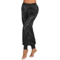 thumbnail image 2 of Aislor Women's Sequins Hip Hop Dance Harem Pants Night Club Elastic High Waist Long Trousers A Black XXL/3XL(4XL), 2 of 7