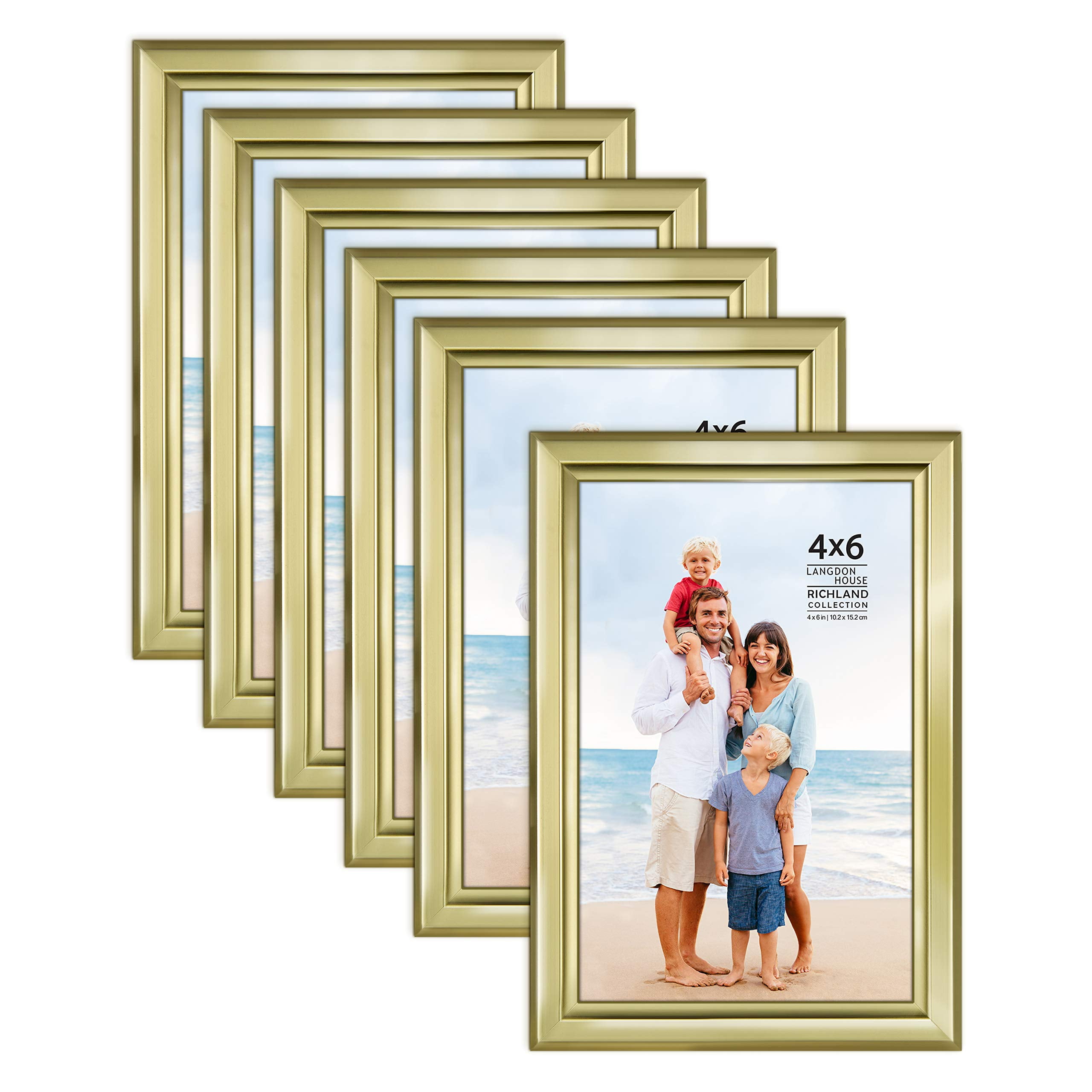 Langdon House Richland Picture Frames Modern Contemporary Style 6-Pack 4 Colors 