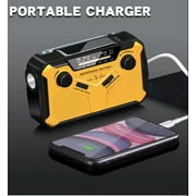 Kaito KA369 Solar SOS Siren Portable Emergency Radio, Yellow
