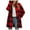 Red, variant on Meichang Fleece Jacket for Women Long Plaid Jacket Casual Button Down Coat Lapel Long Sleeve Outerwear with Pocket Fall