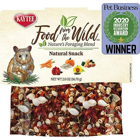 Kaytee Food from The Wild Natural Snack for Pet Hamsters, Gerbils, Rats and Mice, 2 Ounces