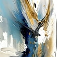 thumbnail image 3 of Designart "Teal & Gold Posh Resonance III" Minimalism Oversized Wall Clock, 3 of 5