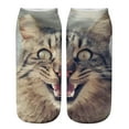 thumbnail image 3 of Cheapark Cute Face Print Mid Calf Socks Soft Breathable Fabric Unisex Daily Wear Casual Socks Gift For Pet Lovers, 3 of 5