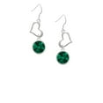 thumbnail image 2 of Delight Jewelry 12mm Crystal Rivoli - Green Open Heart French Earrings, 2 of 4