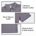 thumbnail image 4 of YUSHOW Men's Polo-Shirt Short Sleeve Performance Moisture Wicking Dry Fit Golf Shirts for Men Gray,2XL, 4 of 8