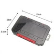 thumbnail image 2 of 14/12 Compartments Double-Sided Fishing Lure Hook Tackle Box Visible Hard Plastic Clear Fishing Lure Bait Squid Jig Minnows Hooks Accessory Storage Case Container, 2 of 4