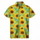 thumbnail image 4 of Camisa con estampado 3D de girasoles a la moda para hombre, camisas hawaianas con estampado floral, blusa de manga corta con botones y solapa de estilo urbano para mujer, 4 of 5