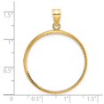 thumbnail image 4 of 14k Yellow Gold Diamond Cut Prong Setting Coin Bezel Pendant Mounting - Fits 27mm, 4 of 4