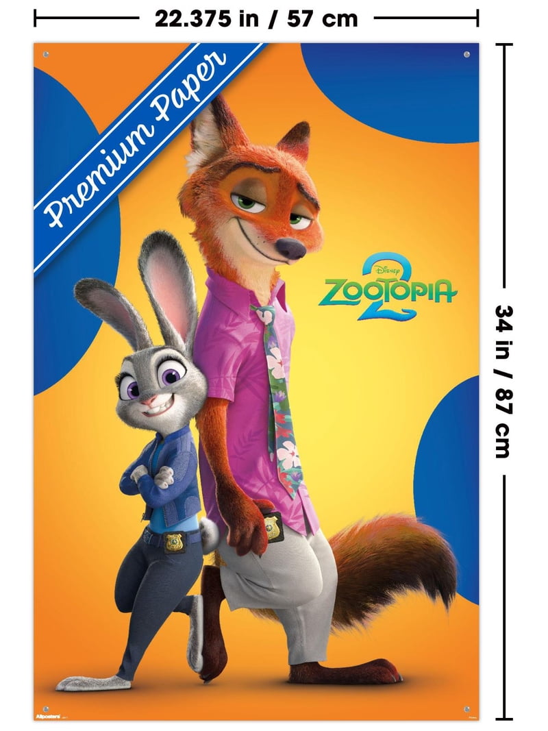 Disney Zootopia 2 (2025) - Nick & Judy Wall Poster with Pushpins