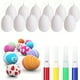thumbnail image 1 of Kit de bricolaje para niños con huevos de Pascua de graffiti pintados | 12 huevos blancos de plástico imitación de 8 cm | Incluye 4 pinceles y tinta de 10 ml | Juguete de arte y manualidades sin, 1 of 8