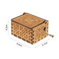 thumbnail image 2 of Caja de música de madera, caja de música grabada vintage con manivela, decoración del hogar, 2 of 6