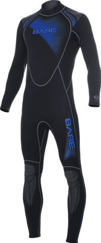 Bare 1mm Men's Sport Full Thermalskin Neoprene Skin Wetsuit Blue 