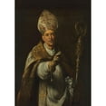 thumbnail image 2 of Bernardo Strozzi 14x18 Gold Ornate Wood Frame and Double Matted Museum Art Print Titled - St. Gerardo Sagredo, Bishop of Csanad (1633), 2 of 4