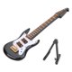 thumbnail image 4 of Modelo de guitarra de material plástico, mini instrumento musical, adorno de escritorio con soporte y caja de almacenamiento, 4 of 14