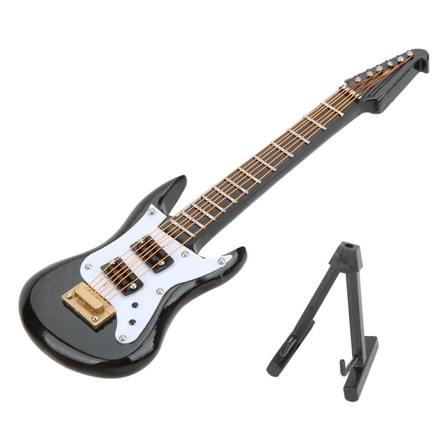 Hilitand Guitar Model Mini Electric Guitar Model Desktop Ornament + Stand Birthday Gift
