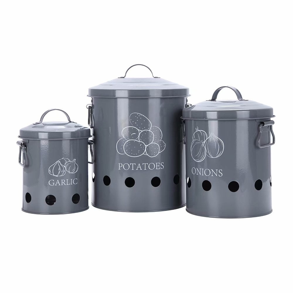 G.a HOMEFAVOR Potato Onion Garlic Kitchen Canister Set of 3, Kitchen