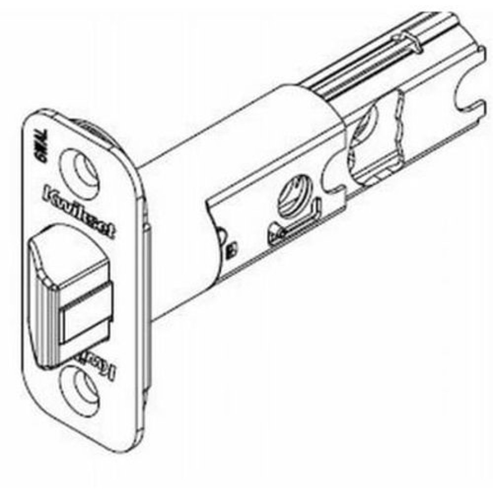 Kwikset 82246 Rcal Adjustable Backset Plain Latch Brass