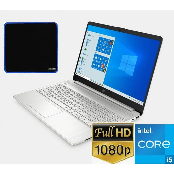 Newest HP Full HD 1080P 15.6 Laptop/ Intel 11th Gen Core i5-1137G7 / 8GB RAM DDR4/ 512GB SSD/ Webcam/ WiFi 5/ Bluetooth/ Win 10 with UltraTech Mouse Pad Bundled