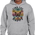 thumbnail image 2 of Find the Happy Butterfly Hoodie Sweatshirt Unisex Medium Grey, 2 of 5