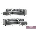 thumbnail image 2 of Glory Furniture Malone Microsuede Sectional in Gray, 2 of 6