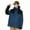 Dark Blue, variant on Sentmoon Running Jacket Color Block Long Sleeve Drawstring Hooded Neck Woman Winter Coat Oversized Zipper Windbreaker Waterproof Fall Clothes with Pockets Trendy for Travel and Hiking XL