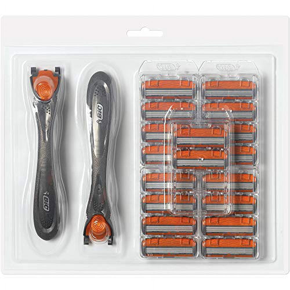 BIC Comfort 3 Hybrid Men's 3-Blade Disposable Razor, 2 Handles and 18 Cartridges
