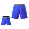 thumbnail image 3 of Iugvhana Training Shorts for Men Athletic Running Shorts Quick Dry Workout Shorts Lightweight Sports Fitness Shorts Blue M, 3 of 7