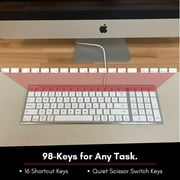 Macally Keyboard for Mac and Windows - Compatible with Apple Wired Keyboards - Slim, Space-Saving Design USB 98 Keys Keyboard with Numeric Keypad for Laptop, MacBook, iMac - ACEKEY2MA