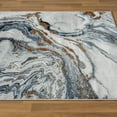 thumbnail image 4 of LUXE WEAVERS Marble Effect Abstract Blue 2x3 Area Rug for Living Room, 4 of 9