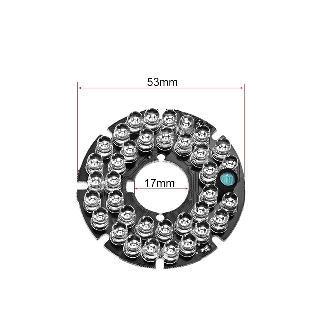uxcell 36 LEDs 850nm IR Infrared Board 30 Degree Round Plate IR Illuminator Board Bulb for CCTV Security Camera