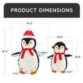 thumbnail image 4 of Nextay Lighted Penguin Family Outdoor Christmas Decoration, 2-Piece Large Eco-efficient Penguins with Detachable Design for Porch and Yard Winter Holiday Figurines,Red, 4 of 7