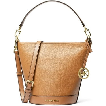 Michael Kors Townsend Small Top Zip Bucket Crossbody Bag Pale Peanut Leather