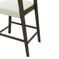 thumbnail image 5 of Christopher Knight Home 37" Counter Height Bar Stools, Solid Wood Frame with Beige Cushions, Walnut, Set of 2, 5 of 11