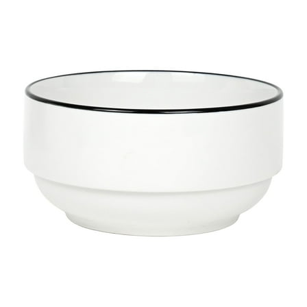 Mainstays Black Rim Stoneware Bowl