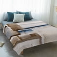 thumbnail image 4 of Beige Brown Blue Blanket Soft Cozy Warm Throw Blanket for Couch, Plush Fuzzy Flannel Fleece Blankets for Sofa, Vintage Abstract Mottled Texture Bed Blankets Lightweight Gifts for Women, 50"x60", 4 of 9