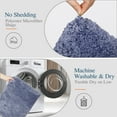 thumbnail image 5 of Walensee Shag Bath Rug, Non Slip Bath Mat for Bathroom,24"x40", Blue, Machine Wash, 5 of 9