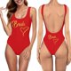 thumbnail image 1 of MKLEKYY Trajes De Baños Women Fashion Letter Print Piece Swimsuit Sexy Bikini Swimwear Bathing Sleeveless Backless Swimsuit 830, 1 of 4