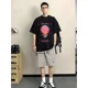 thumbnail image 2 of Conjunto de camisetas y pantalones cortos para hombre, de algodón blanco, para entrenamiento, ropa de verano, conjuntos para hombre, ropa juvenil emo, oferta, conjunto holgado de 2 piezas, 2 of 5