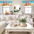 thumbnail image 4 of Welcome Summer Beach Valance Curtain Coastal Watercolor Sky Ocean Seashell Loungers Window Valances Rod Pocket Short Curtains Window Treatments for Kitchen Bedroom Bathroom Laundry 54" x 18", 4 of 9