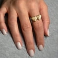thumbnail image 3 of Dainty and Elegant Gold Rings 10K Double Heart Nugget Ring, Size 10, 3 of 4