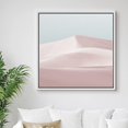 thumbnail image 2 of PixonSign Framed Canvas Print Wall Art Light Pink Sand Sune Nature Desert Photography Minimalism Rustic Landscape Colorful Multicolor Ultra for Living Room, Bedroom, Office - 24"x24" White, 2 of 5