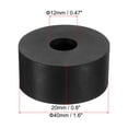 thumbnail image 2 of Uxcell 1.6"OD 0.47"ID 0.8"Thickness Neoprene Round Anti-vibration Isolation Pads, Black 6Pcs, 2 of 6
