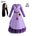 thumbnail image 5 of Disfraz de la película de Disney Wish Asha para niña, vestido de fantasía para fiesta de carnaval, Cosplay de princesa, ropa para bebé, cumpleaños, 5 of 5