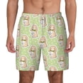 thumbnail image 3 of Uemuo Rabbit With Tie Pattern Mens Swim Trunks Quick Dry Board Shorts with Mesh Lining, Stretch Beach Shorts Quick Dry No-Chafing Board Shorts-3X-Large, 3 of 9