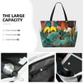 thumbnail image 3 of Naloa Whimsical Forest Scene Large Capacity Beach Bag, Waterproof Sandproof Beach Swim Pool Bag Tote Bag for Women, 3 of 7